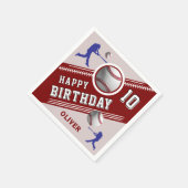 Honkbalspeler Thema Verjaardagsfeest Servet (Hoek)