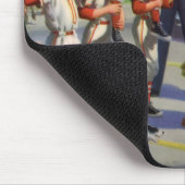  honkbalspelers en politie Crossing Guard Muismat (Hoek)