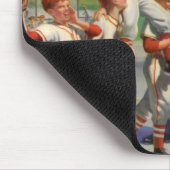 honkbalspelers en politie Crossing Guard Muismat (Hoek)