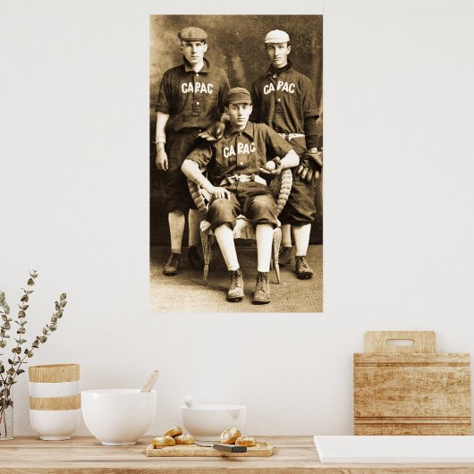  honkbalspelers poster (Keuken)