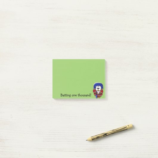 honkbalspeleruil post-it® notes (Op bureau)