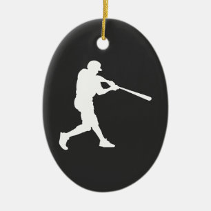 Honkbalsport Batter op maat gesneden Keramisch Ornament