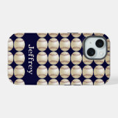 Honkbalsport, "Tough", Persoonlijke naam, iPhone 15 Hoesje (Achterkant horizontaal)