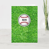 Honkbalsporter NAAM Bal Groen Gras Kaart (Voorkant)