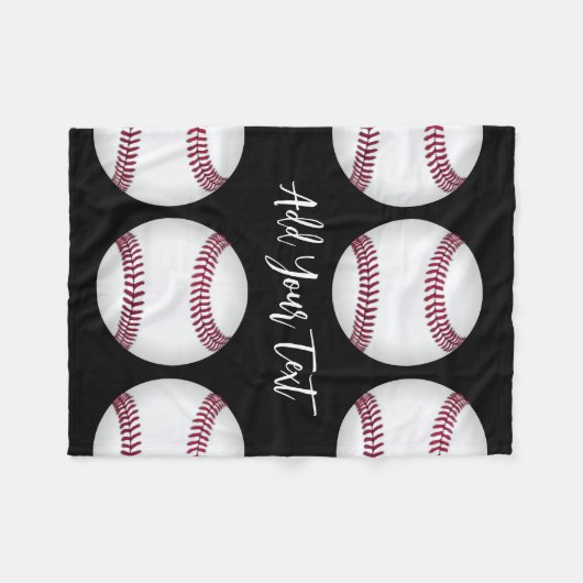 honkbalsportliefhebbers voegen je eigen naam of te fleece deken (Voorkant (Horizontaal))