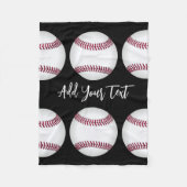 honkbalsportliefhebbers voegen je eigen naam of te fleece deken (Voorkant)