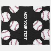 honkbalsportliefhebbers voegen jouw naam of tekst  fleece deken (Voorkant (Horizontaal))