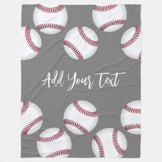 honkbalsportliefhebbers voegen jouw naam of tekstg fleece deken (Voorkant)