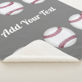 honkbalsportliefhebbers voegen jouw naam of tekstg sherpa deken (3/4)