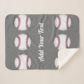 honkbalsportliefhebbers voegen jouw naam of tekstg sherpa deken (Voorkant (horizontaal))