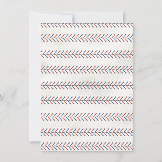 Honkbalsteek Verjaardagsfeestje Kaart (Achterkant)