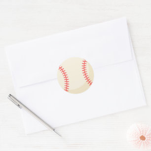 Honkbalstickers Sportfeest Envelopzegel Ronde Sticker
