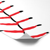 Honkbalstiksportstijl honkbalthema poster (Hoek)