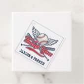 honkbalstrepen All Star Joint Verjaardag Bedankjes Labels (In situ)