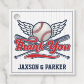  honkbalstrepen All Star Joint Verjaardag Bedankjes Labels (Voorkant)