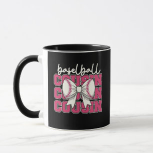 Honkbaltante Roze Flirt Boog Sport Fan Mok