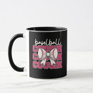 Honkbaltante Roze Flirt Boog Sport Fan Mok