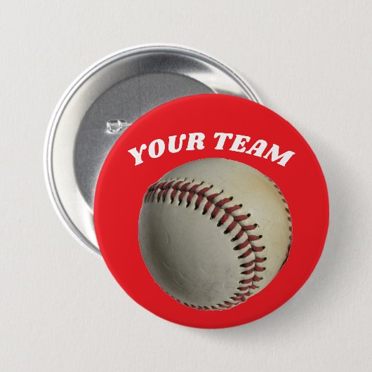 HONKBALTEAM CUSTOM BUTTONNEN RONDE BUTTON 7,6 CM (Voorkant /achterkant)