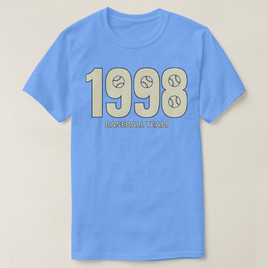 honkbalteam est 1998 TShirt (Design voorkant)