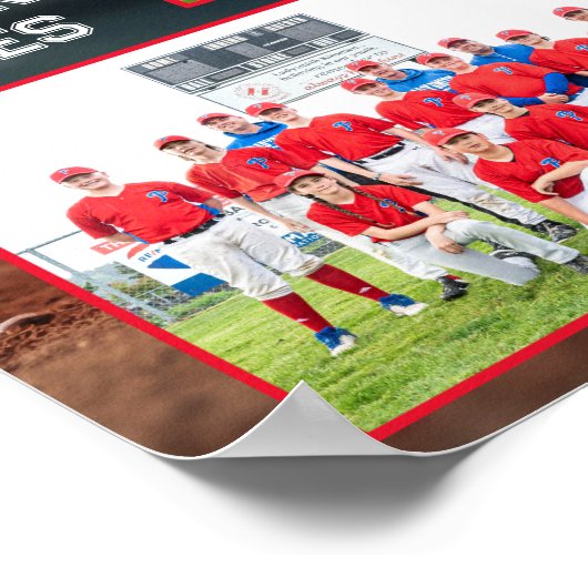 Honkbalteam | Photo Memory Mate Poster (Hoek)