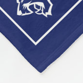 Honkbalteam Senior Night Aangepaste Foto Blauwe Ro Fleece Deken (Hoek)