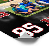 Honkbalteam sport foto collage voor middelbare sch poster (Hoek)