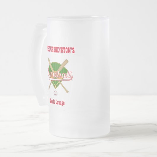 Honkbalteamspeler Sports Lounge frisdrank Matglas Bierpul (Voorkant links)