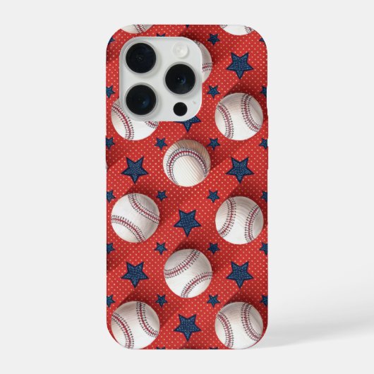 Honkbalthema iPhone Hoesje (Achterkant)