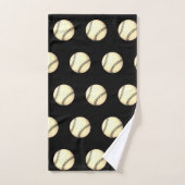 Honkbalthema Zwart Bad Handdoek (Handdoek)
