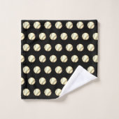 Honkbalthema Zwart Bad Handdoek (Wasdoekje)