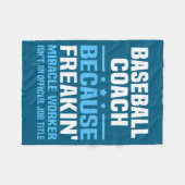 Honkbaltrainer Fleece Deken (Voorkant (Horizontaal))