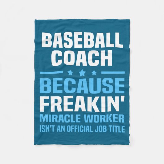 Honkbaltrainer Fleece Deken (Voorkant)