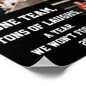 Honkbaltrainer Fotocollage Naam Team # Poster (Hoek)