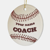Honkbaltrainer Keramisch Ornament (Links)