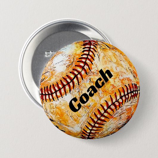 Honkbaltrainer Ronde Button 7,6 Cm (Voorkant /achterkant)