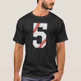 Honkbaltrui Nummer 5 T-shirt