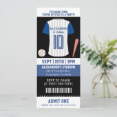 Honkbaltrui Ticket Verjaardagsfeestje Kaart (Staand voorkant)