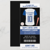 Honkbaltrui Ticket Verjaardagsfeestje Kaart (Voorkant / Achterkant)