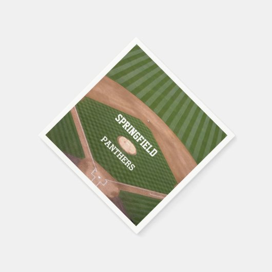 Honkbalveld gepersonaliseerd servetten (Hoek)