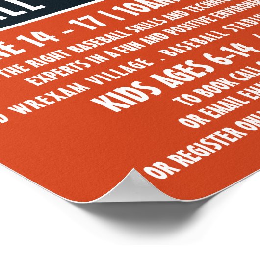 Honkbalveld, honkbalkamp Adverteren Poster (Hoek)