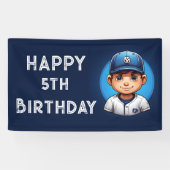 honkbalverjaardagsbanner spandoek (Horizontaal)