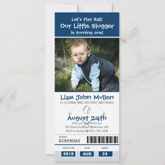 honkbalverjaardagskaart kaart (Voorkant)