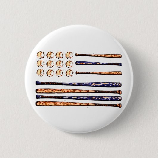 honkbalvlag ronde button 5,7 cm (Voorkant)