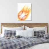 honkbalvuur canvas afdruk (Insitu (Slaapkamer))