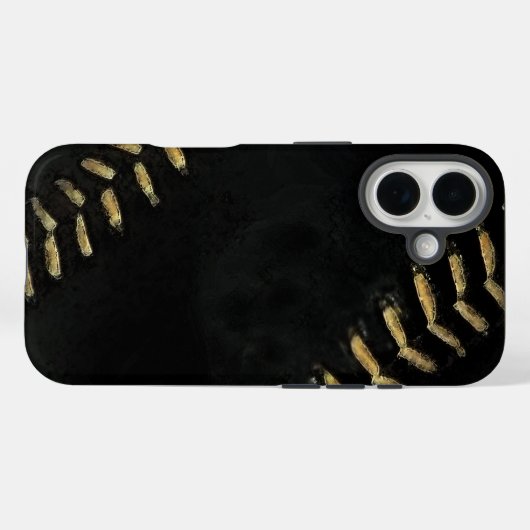 honkbalzwart Case-Mate iPhone case (Achterkant (horizontaal))