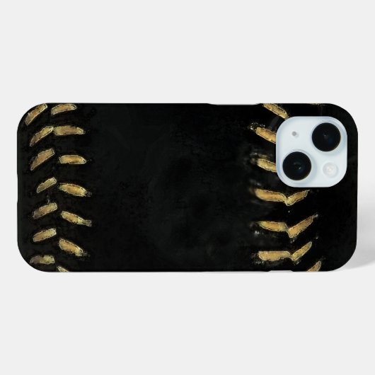 honkbalzwart Case-Mate iPhone case (Achterkant (horizontaal))