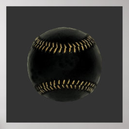 honkbalzwart poster