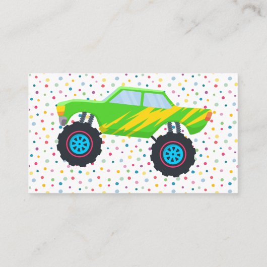 Honkbeep-vroom-monstervrachtwagen - jarig informatiekaartje (Achterkant)