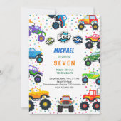 Honkbeep-vroom-monstervrachtwagen - jarig kaart (Voorkant)