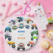 Honkbeep-vroom-monstervrachtwagen - jarig papieren bordje (Feest)